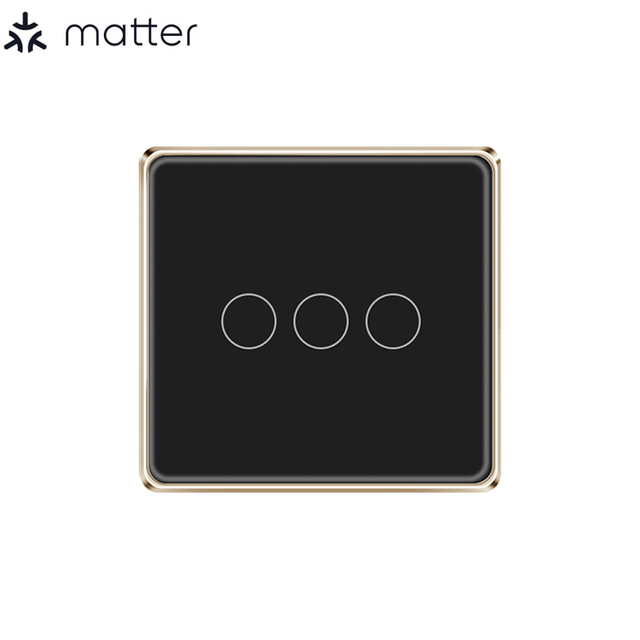 JRUMP Single-Live Wire Smart Wall Switch WiFi for Tuya Timed Control 10A Home Automation Glass Switch Matter Protocol Compatible