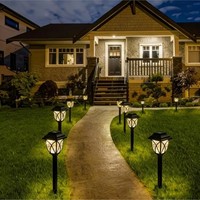 Lampes solaires LED pour aménagement paysager, lampes solaires de jardin pour cour, petite maison, extérieur