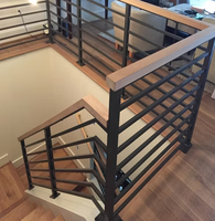 Système modulaire de garde-corps vertical en aluminium thermolaqué noir pour balcon, terrasse, escalier, projet de villa
