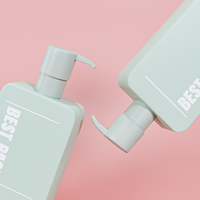 Nouvel Arrivage – MEILLEURE VENTE – Flacons Cosmétiques Carrés Plats Blancs en Plastique Vides de 250 ml, 350 ml, 500 ml avec Pompe pour Lotion, Shampoing et Après-shampoing