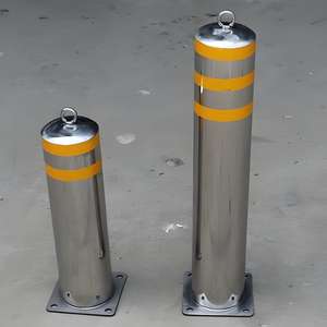 Dissuasori per traffico in acciaio, dissuasori di avvertimento, dissuasori stradali, pali di isolamento, pali fermacarro, pali segnaletici stradali - Product Image 2