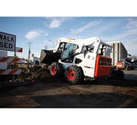 Mini-Lader 998kg M-Serie 66PS S590 Kompaktlader mit Greifer- und Grabenfräsen-Anbaugeräten