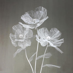 Decoración de boda en T para interiores y exteriores, seda Artificial hecha a mano, de pie, flores gigantes de Organza grandes - Product Image 1