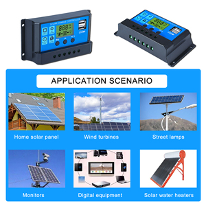 Contrôleur de charge solaire PWM 12V 24V 48V 10A 20A 30A 40A 50A 60A en gros - Product Image 2