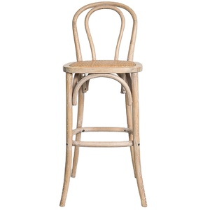 Silla de Bar Thonet Antigua para Alquiler en Eventos y Bodas, Taburete de Madera Maciza Curvada con Reposapiés para Bistro o Cafetería - Product Image 1
