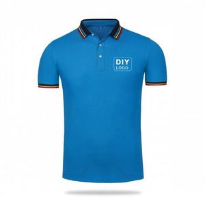 Chemise polo pour homme, style 2021, décontractée, à manches courtes, avec empiècements de couleur - Product Image 2