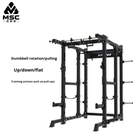 Rack de Squat Professionnel Commercial, Cage de Musculation, Banc de Musculation, Barre d'Haltères Tout-en-un pour Salle de Sport à Domicile et Centre de Fitness