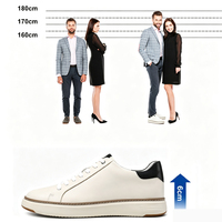 Chaussures décontractées pour hommes à talon compensé de 6 cm, style skateboard, tendance, sportives, vente en gros d'usine