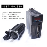 Nouveau servomoteur AC 80ST-M02430 / 2,4 Nm 3000 tr/min + Driver AC 2,39 N.m 750 W Câble d'alimentation Câble d'encodeur