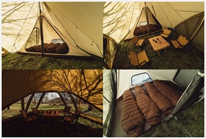 <span class=keywords><strong>Tente</strong></span> familiale en <span class=keywords><strong>coton</strong></span> TC respirante et imperméable pour 4-6 personnes personnalisée OEM <span class=keywords><strong>Tente</strong></span> de camping <span class=keywords><strong>tunnel</strong></span> toutes saisons avec grand vestibule - Product Image 3