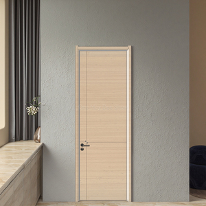 Modern 3D Carved Inlaid <strong>PVC</strong> Frame Waterproof Finished Door for Office Hotel Home &amp; More - Product Image 4