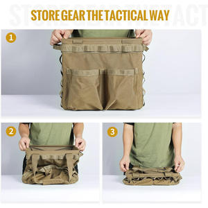 Sac fourre-tout utilitaire tactique pliable 25L pour Camping en plein air voyage pique-nique Garage coffre organisateur Camping sac de rangement - Product Image 6