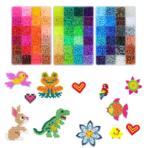 Kit de 66000 Cuentas Fusibles de 2.6mm, 120 Colores, 111 Patrones, Manualidades para Niñas y Niños, Juego de Juguetes, Regalos para Niños - Product Image 1