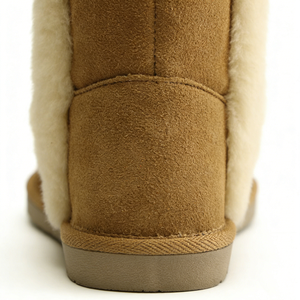 מגפי שלג סיטונאיים OEM/ODM מעור פרה לנשים, מגפי חורף מרופדים בפרוות כבשים, נעלי שלג חמות עד הברך, מכירה ישירה מהמפעל - Product Image 6