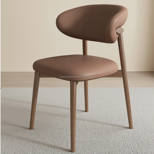 Tùy Chỉnh Sáng Tạo Phục Vụ Nhà Hàng Ghế Gỗ Rắn Chân & Giả Da Ghế Sofa Phong Cách Ghế Cho Ăn Uống - Product Image 5