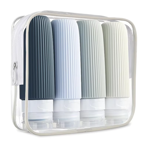 90ml Travel Size Bottle Set Reusable Silicone Shampoo Bottles for Toiletry - Product Image 1