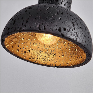 Lampe suspendue en travertin <span class=keywords><strong>noir</strong></span>, pierre naturelle, luminaire décoratif de chevet, lustre E27, <span class=keywords><strong>suspension</strong></span> moderne minimaliste - Product Image 3