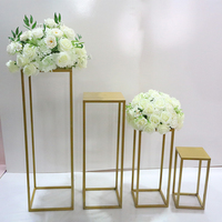 Metalen Bruiloft Bloem Stand Wedding Event Receptie Party Restaurant Decoratie Bruiloft Vaas Geometrische Middelpunt Bloem Stand