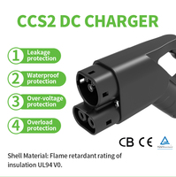 Connecteur de charge EV CCS2 DC CCS 2 Gun Neuf 150A 200A 250A 300A 400A Prise avec câble de 5 mètres