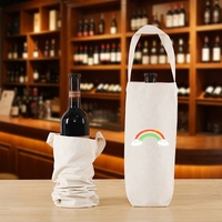 Sac fourre-tout en toile personnalisé pour bouteille de vin, emballage cadeau de luxe réutilisable pour la promotion des vignobles et la vente au détail, boutique de détail, épicerie