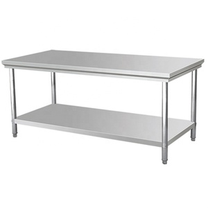 Mesa <span class=keywords><strong>de</strong></span> <span class=keywords><strong>Trabajo</strong></span> <span class=keywords><strong>de</strong></span> Acero Inoxidable 304 <span class=keywords><strong>de</strong></span> Alta Resistencia, Mesa <span class=keywords><strong>de</strong></span> Preparación <span class=keywords><strong>de</strong></span> Alimentos para Cocina <span class=keywords><strong>de</strong></span> Restaurante <span class=keywords><strong>Comercial</strong></span>, Patas Ajustables - Product Image 1