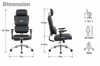 Nouvelle Chaise de Bureau Ergonomique de Luxe O-YI 2026 à Dossier Haut en Cuir, Inclinable et Pivotante, pour Mobilier de Bureau