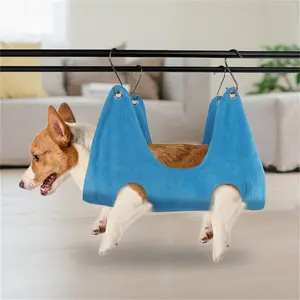 Hamac en peluche épais pour animaux domestiques, accessoire de toilettage, de couleur unie, pour petit et moyen gabarit, chiens et chats, ensemble de bandes pour coupe de cheveux