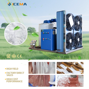 ICEMA Marokko Industrielle Eismaschine Maschine <span class=keywords><strong>1</strong></span> Tonne 2ton 3ton Koreanische Schneeflocken 110V mit Kompressor Motor Getriebe SPS Handels preis - Product Image 4