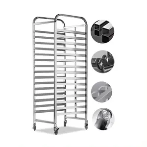 Commercial 201/304 Stainless Steel Bakery Cooling Rack Trolley Restaurant Food Bread Cake Baking Tray Hotel Restaurant Supplies