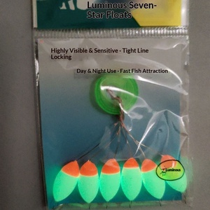 Batin Fishing Zweifarbiger Leuchtender Siebenstern-Plastik-Winkelförmiger Schwimmender Großpack-Fischflöter Auffälliger Ultraheller Nachtangel-Flöter - Product Image 2