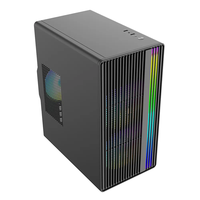 Boîtier PC MATX de petite taille avec éclairage ARGB et panneau frontal ventilé, prend en charge les alimentations ATX standard et plusieurs ventilateurs de refroidissement