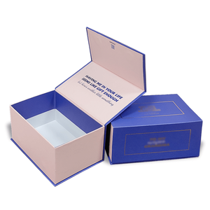 Luxury Embossed Sponge Lined <b>Book</b> Shape Rigid Magnetic Gift <b>Box</b> with Lid and Custom Options - Product Image 1