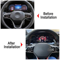Palanca de cambios con impresión de fibra de carbono ABS para Volkswagen Amarok VW Jetta Nivus Virtus T-Cross Golf MK8 R GTI Crossfox