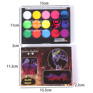 Peinture néon pour le visage et le corps, 15 couleurs, effet fluorescent sous lumière noire UV, pour <span class=keywords><strong>Halloween</strong></span>, soirées en club, <span class=keywords><strong>maquillage</strong></span> artistique pour <span class=keywords><strong>enfants</strong></span> - Product Image 5
