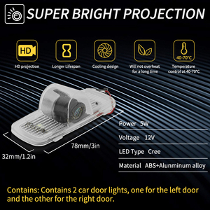 Lampe de bienvenue pour portière de voiture Relyus, <span class=keywords><strong>projecteur</strong></span> laser LED avec logo pour Accord 2003-2013, Pilot, Passport, <span class=keywords><strong>Crosstour</strong></span>, DC - Product Image 4