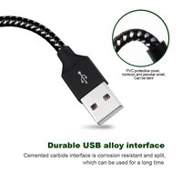 Câble de charge rapide en Nylon tressé 3 en 1 pour téléphone portable, Micro câble de base 10 pieds, câble Usb 2,4 a 1m 2m 3m