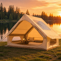 Tente gonflable pour le camping, avec fenêtre de toit, pompe, installation rapide, tissu Oxford, pour 4 à 12 personnes, tente de camping familiale imperméable, glamping