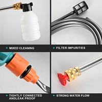 Alat Cuci Mobil Portabel Bertenaga Baterai Tanpa Kabel Brushless Model A2001 Langyue yang Hemat Biaya, Dapat Diisi Ulang, dan Bertekanan Tinggi