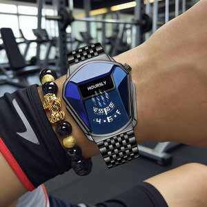 Minimalist Men's <strong>Watch</strong> &amp; Bracelet Kit | <strong>Black</strong> Dial Quartz <strong>Watch</strong> + 2 Stylish Bracelets Gift <strong>Set</strong> for Him - Product Image 2