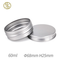 Boîte vide en aluminium de 60g, emballage métallique en aluminium pour cosmétiques, boîte en étain pour baume