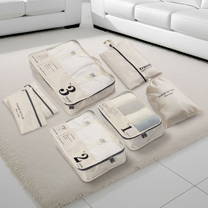 Thiết Kế Chuyên Nghiệp 7-Mảnh Thiết Lập Nén Bao Bì Cubic Hộp Lưu Trữ Đa-Kích Thước Túi Du Lịch Vali Thực Tế Cho Lưu Trữ - Product Image 4