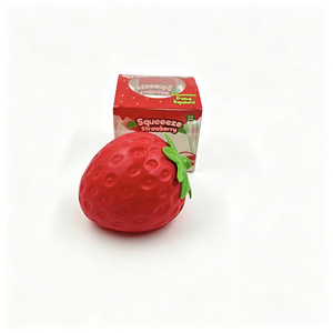 Bestseller transfrontalier : Jouet anti-stress unisexe créatif et solide, en forme de grande fraise réaliste, moelleux et à récupération lente, en sachet. - Product Image 2
