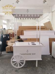 Carrito de Champán para Bodas a <span class=keywords><strong>Precio</strong></span> de Fábrica, Carrito de PVC Desmontable para Dulces y Bar, Accesorios de Decoración para Eventos - Product Image 5