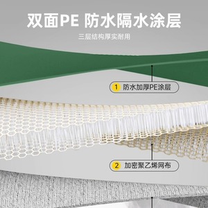 Outdoor <b>Camping</b> Moisture Proof <b>Ground</b> <b>Mat</b> Silver Green Double Side Rectangular Picnic Tent <b>Mat</b> Waterproof Wear Resistant - Product Image 4