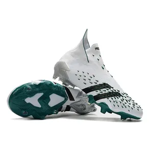 Sepatu sepak bola rajut tengah generasi 21 putih abu-abu, sepatu sepak bola Predator EQT Predator Freak + FG