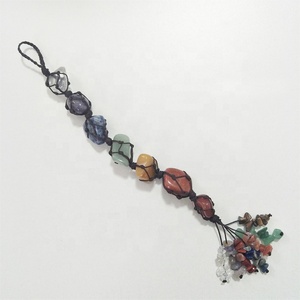 Pendule en cristal naturel <span class=keywords><strong>7</strong></span> chakra suspendu pour décoration de voiture, vente en gros - Product Image 1
