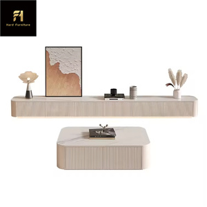 Meuble de salon en bois de style minimaliste nordique blanc, design de meuble de salon bas d'angle - Product Image 6