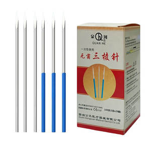 Aiguille à trois bords indolore petite taille papier de dialyse emballage 100 pièces aiguille prismatique de saignée - Product Image 6