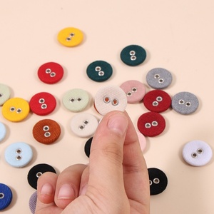 Botones de 2 agujeros con cubierta de tela de colores para ropa, gemelos, camisas, trajes y cortavientos - Product Image 3