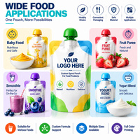 Pochettes personnalisées imprimées pour yaourt grec avec bec verseur, pour yaourt aux fruits, boissons laitières, avec bouchon à vis, en PET VMPET de haute qualité, sans BPA, de qualité alimentaire, OEM